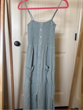 one clothing light sage green midi dress